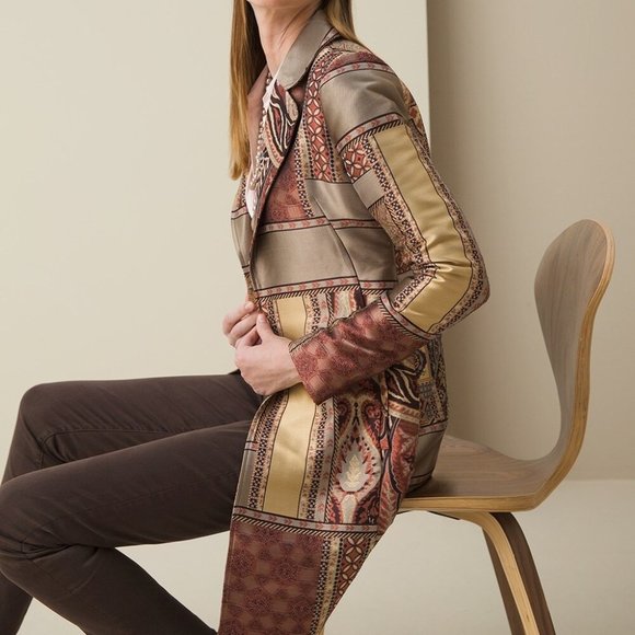 NWOT Chico's Tapestry Dreams Evening Coat - Picture 3 of 11